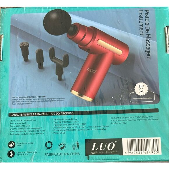 LUO - NWT - Professional Massager & Fascia Gun/4 Heads/6 Speeds/Quiet Operation - Picture 3 of 10